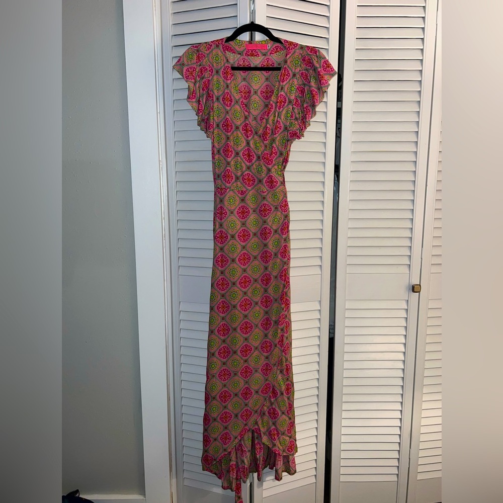 Feather Find wrap maxi dress